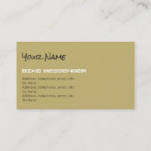 Cartes de visite de messager de vélo ou de (Dos)