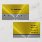 Cartes de visite de métal de luxe Gold et Silver (Devant / Derrière)