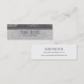 Cartes de visite de micro de Grey Modern CEO (Devant / Derrière)