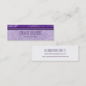 Cartes de visite de micro de Purple Modern CEO (Devant / Derrière)