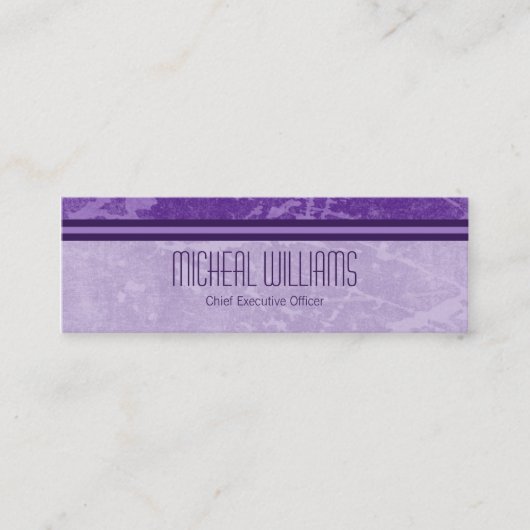 Cartes de visite de micro de Purple Modern CEO (Devant)
