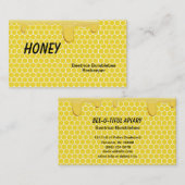 Cartes de visite de miel pour l'apiculture ou le (Devant / Derrière)