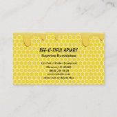 Cartes de visite de miel pour l'apiculture ou le (Dos)
