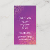 Cartes de visite de milieu psychique (Dos)