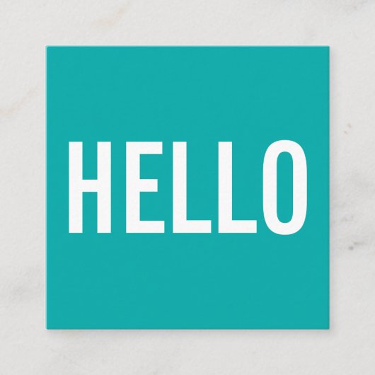 Cartes de visite de minimaliste bonjour (Devant)