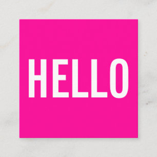 Cartes de visite de minimaliste bonjour