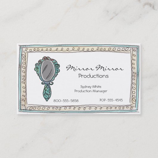 Cartes de visite de miroir de griffonnage (Devant)