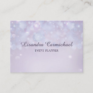 Cartes de visite de Misty Mauve Bokeh Event Planne