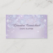 Cartes de visite de Misty Mauve Bokeh Event Planne
