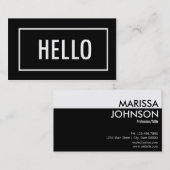 Cartes de visite de mod bonjour | (Devant / Derrière)