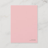 Cartes de visite de mode (Dos)