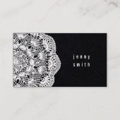 Cartes de visite de mode Black Board & Lace Doily (Devant)