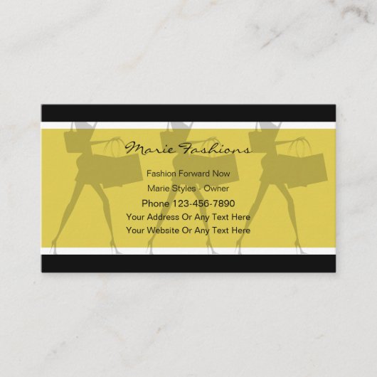 Cartes de visite de mode classique (Devant)