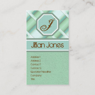 Cartes de visite de mode de plaid