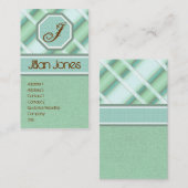 Cartes de visite de mode de plaid (Devant / Derrière)