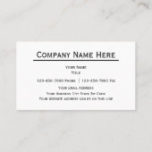 Cartes de visite de modèle de logo (Dos)