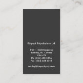 Cartes de visite de monogramme (Dos)