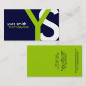 Cartes de visite de monogramme (Devant / Derrière)