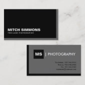 Cartes de visite de monogramme (Devant / Derrière)