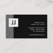 Cartes de visite de monogramme (Dos)