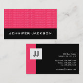 Cartes de visite de monogramme (Devant / Derrière)
