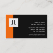 Cartes de visite de monogramme (Dos)