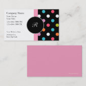 Cartes de visite de monogramme (Devant / Derrière)