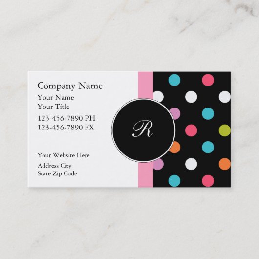 Cartes de visite de monogramme (Devant)