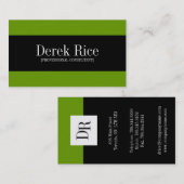 Cartes de visite de monogramme (Devant / Derrière)