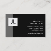 Cartes de visite de monogramme (Dos)