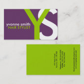 Cartes de visite de monogramme (Devant / Derrière)