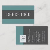 Cartes de visite de monogramme (Devant / Derrière)