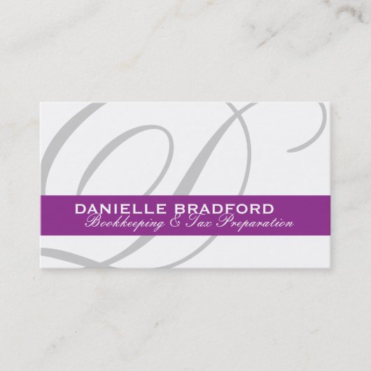 Cartes de visite de monogramme (Devant)