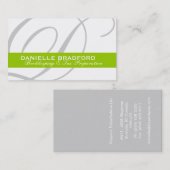 Cartes de visite de monogramme (Devant / Derrière)