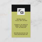 Cartes de visite de monogramme (Dos)