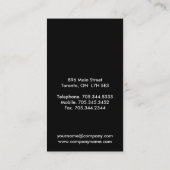 Cartes de visite de monogramme (Dos)