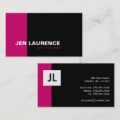 Cartes de visite de monogramme (Devant / Derrière)