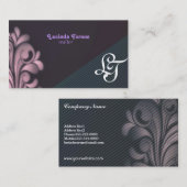 Cartes de visite de monogramme d'agent immobilier (Devant / Derrière)