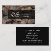 Cartes de visite de monogramme de bois de (Devant / Derrière)