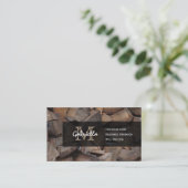 Cartes de visite de monogramme de bois de (Debout devant)