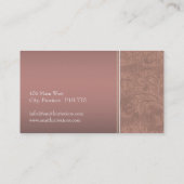 Cartes de visite de monogramme de damassé (Dos)