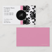 Cartes de visite de monogramme de dames (Devant / Derrière)