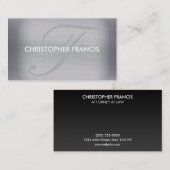 cartes de visite de monogramme de titane (Devant / Derrière)