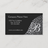 Cartes de visite de monogramme d'empreinte de (Dos)