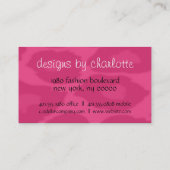 Cartes de visite de monogramme d'empreinte de (Dos)