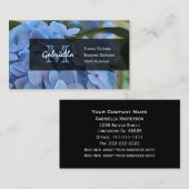 Cartes de visite de monogramme d'Hydrangea pourpre (Devant / Derrière)