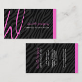 Cartes de visite de monogramme d'impression de (Devant / Derrière)