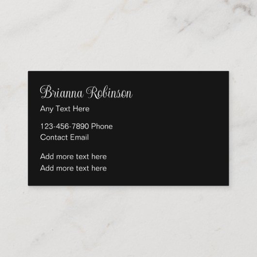 Cartes de visite de monogramme exécutif classique (Dos)