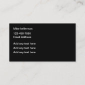 Cartes de visite de monogramme Masculine Classique (Dos)