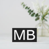 Cartes de visite de monogramme masculte gras (Debout devant)